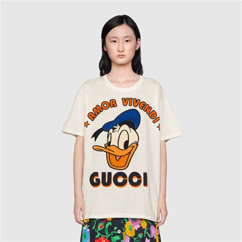 gucci donald duck flash shirt|disney x Gucci shoes.